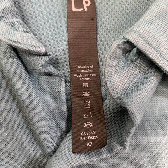 Lululemon Shirt Mens Large Waterfall Short Sleeve Button Up Stretch Cotton Blend - Picture 5 of 10